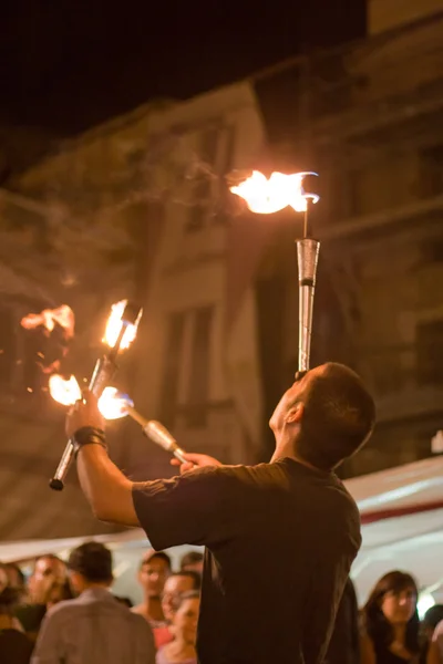 阿尔莫萨萨文化节期间的火炬 — 图库照片