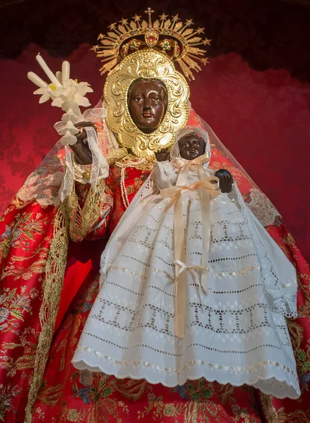 Касерес Испания Января 2021 Года Фигура Богоматери Гвадалупе Дель Вакеро — стоковое фото