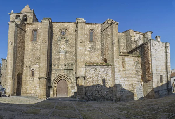 Kostel Santiaga Rané Místo Vojenského Řádu Rytířů Santiaga Caceres Extremadura — Stock fotografie