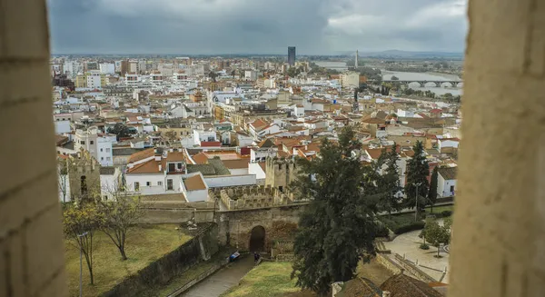 Überblick Über Badajoz Vom Turm Santa Maria Der Höchste Punkt — Stockfoto