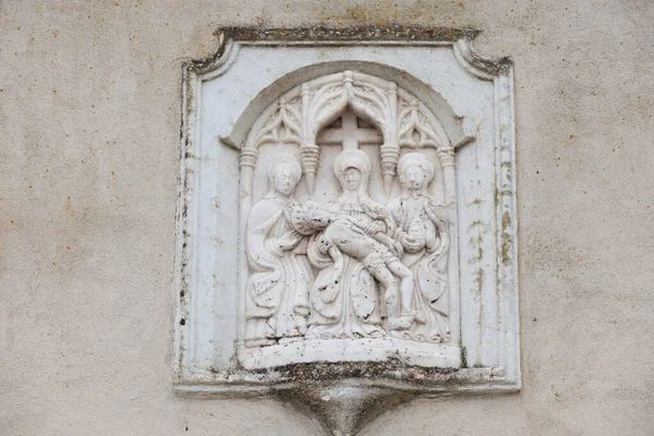Kirche Santa Maria Del Mercado Alabaster Relief Stellt Christi Abstieg — Stockfoto