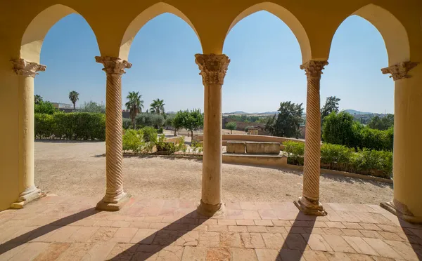 Merida Spanien Augusti 2018 Alcazaba Merida Arabiska Citadellkomplexet Nygotisk Portik — Stockfoto