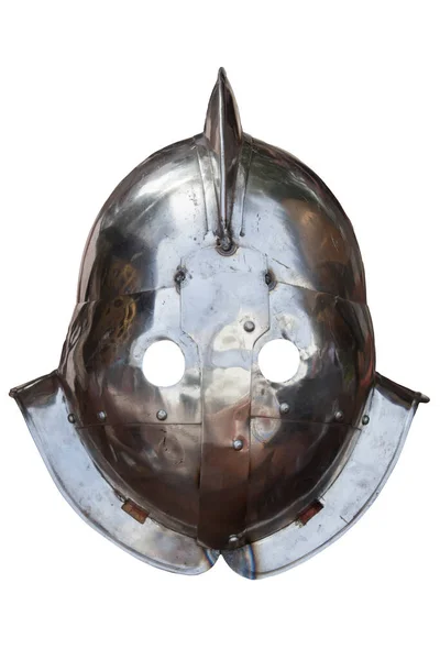 Casco Gladiador Romano Clase Secutor Aislado Sobre Blanco — Foto de Stock