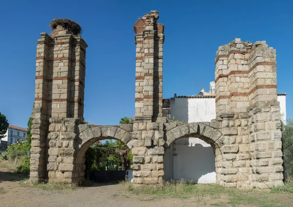 San Lazaro su kemeri Roma kalıntıları, Merida, İspanya. Yeraltı pınarlarından ve nehirlerinden su getiren altyapı