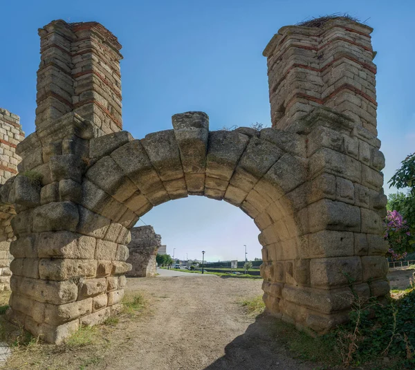 San Lazaro su kemeri Roma kalıntıları, Merida, İspanya. Yeraltı pınarlarından ve nehirlerinden su getiren altyapı