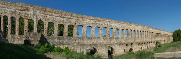 San Lazaro Aqueduto Restos Medievais Mérida Espanha Infraestrutura Que Trouxe — Fotografia de Stock