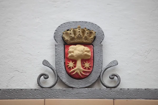 Alburquerque Spain Feb 20Th 2021 Coat Arms Alburquerque Medieval Quarter — Stock Photo, Image