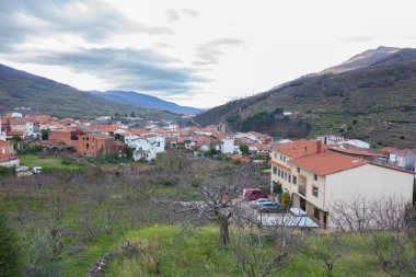Cabezuela del Valle overview, Caceres, Extremadura, Spain. Declared a Site of Historic-Artistic interest