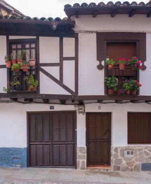 Traditional architecture of Cabezuela del Valle, Caceres,  Extremadura, Spain. Declared a Site of Historic-Artistic interest