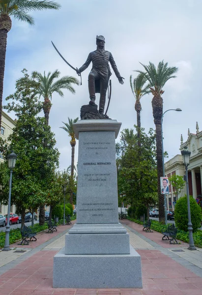 Badajoz Spain April 2019 General Menacho Sculpture Peninsular War Hero — Zdjęcie stockowe