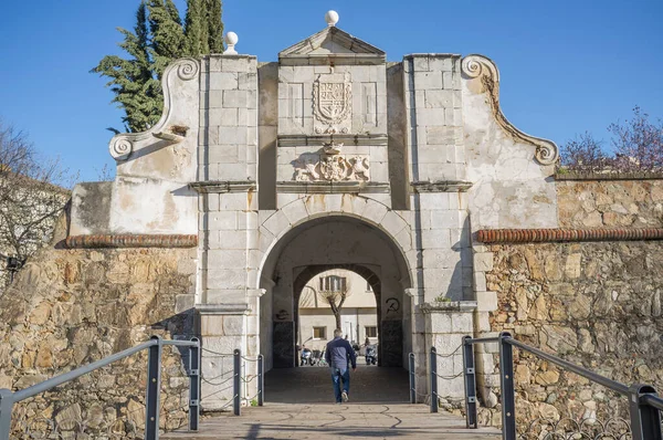 Pilar Gate Puerta Pilar Badajoz Estrémadure Espagne Entrées Fortification Bastionnée — Photo