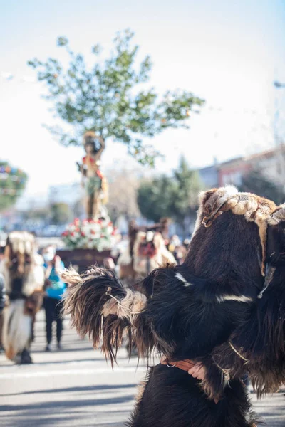 Caceres Espagne Janvier 2022 Carantonas Prend Arc Lors Procession Saint — Photo