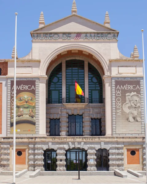 Madrid Španělsko Července 2020 Muzeum Ameriky Madrid Španělsko Hlavní Fasáda — Stock fotografie