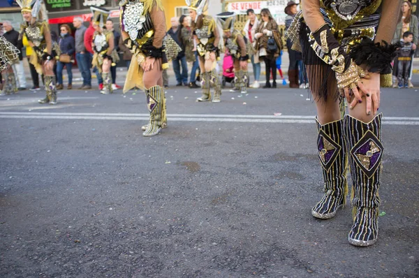 Badajoz Spanje Feb 2018 San Roque Vergelijkt Parade Schoenen Detail — Stockfoto