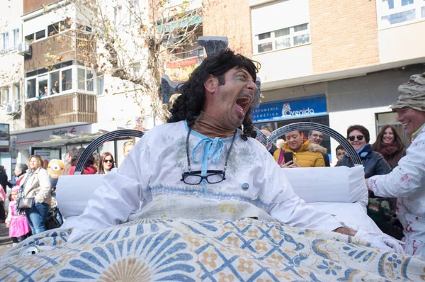 Badajoz Spanien Feb 2018 San Roque Comparsas Parade Badajoz Carnival - Stock-foto