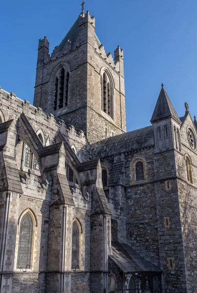 Christ Church Cathedral Oudste Van Hoofdstad Twee Middeleeuwse Kathedralen Dublin — Stockfoto