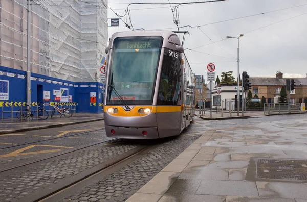 Dublin Irland Feb 2020 Luas Spårvagnsspårvägssystem Dublin Irland — Stockfoto