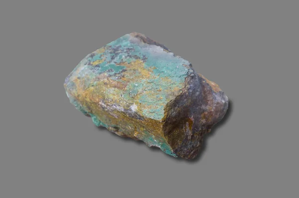 Κομμάτι Από Πέτρα Μαλαχίτη Επιλεκτική Εστίαση Μεμονωμένα — Φωτογραφία Αρχείου