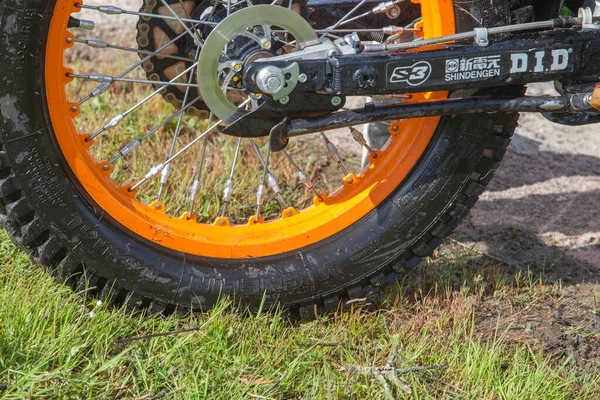 Merida Spain April 10Th 2022 Motorcycle Trial Extremadura Championship Wet — стоковое фото