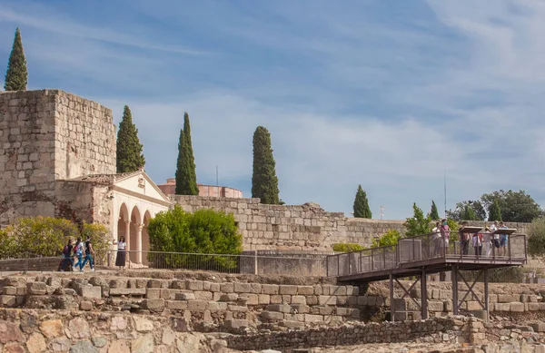 Merida Spain Oct 9Th 2021 Alcazaba Merida Viewpoint Platform Full — Stock Photo, Image