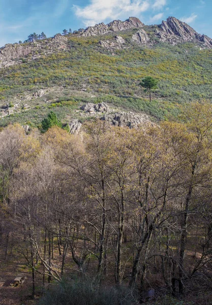 Villuercas Geopark Landscapes Caceres Extremadura Spain 岩石山脊的壮丽景色 — 图库照片