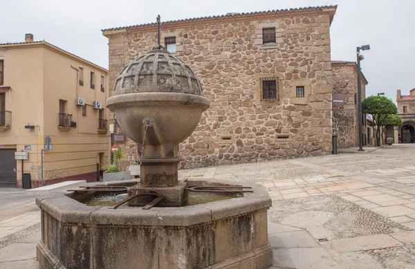 Saint Nicholas Square Medieval Street Plasencia Old Town Caceres Extremadura — Stockfoto