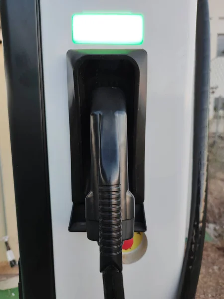 Vehicle Connector Electric Car Charging Station Selective Focus — Stock Photo, Image