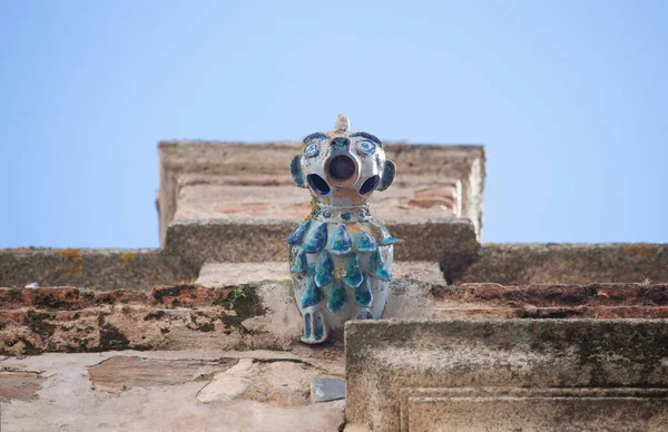 Wasserspeier Aus Porzellan Palast Der Wetterfahnen Altstadt Von Caceres Extremadura — Stockfoto