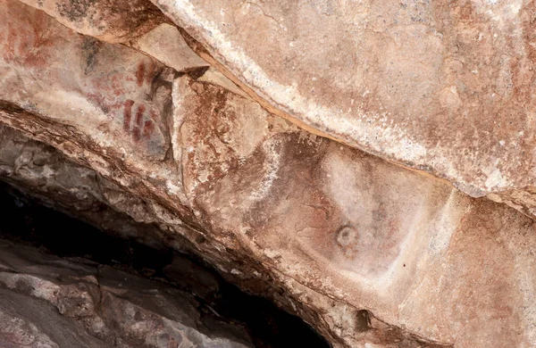 Prehistorical Paintings Pena Del Aguila Rock Shelter Magacela Badajoz Extremadura — Stock Photo, Image