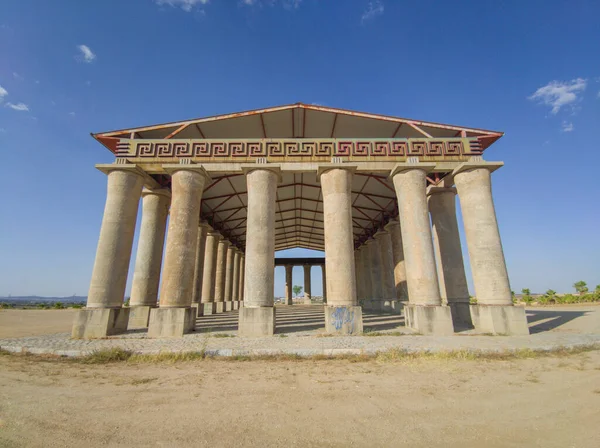 Parthenon Replica Построен Переработанных Строительных Материалов Дон Бенито Бадахос Испания — стоковое фото