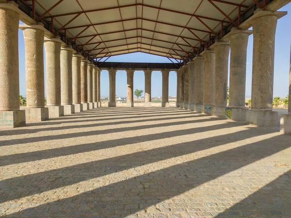 Parthenon Replica Built Recycled Building Materials Don Benito Badajoz Spain — Stockfoto