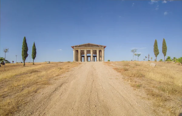 Parthenon Replica Built Recycled Building Materials Don Benito Badajoz Spain — 스톡 사진