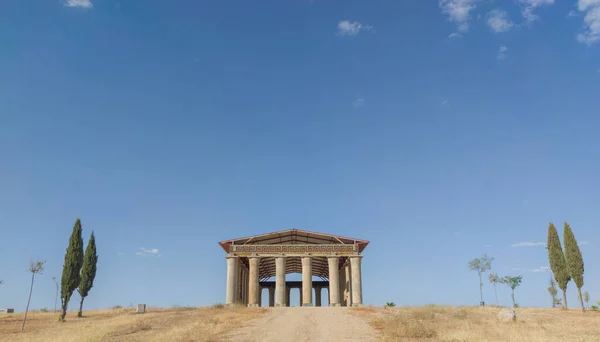 Parthenon Replica Built Recycled Building Materials Don Benito Badajoz Spain — Fotografia de Stock