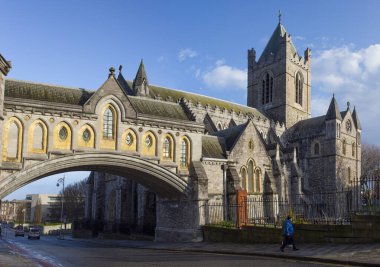 Christ Church Cathedral, distinctive covered footbridge, Dublin, Republic of Ireland