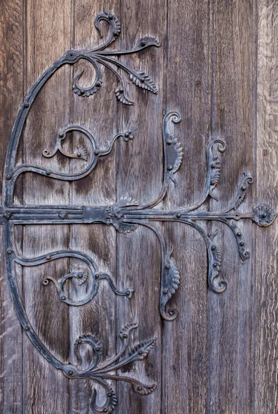 Christ Church Cathedral ground door, Dublin, Ireland. Decorated hinges detail