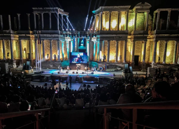 Merida Spain Sept 7Th 2022 Delivery Medals Extremadura Roman Theater — 图库照片