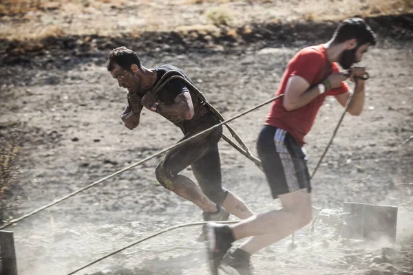 Merida Spain Sept 11Th 2022 Farinatorace Merida 2022 Dragging Steel — Stock Photo, Image