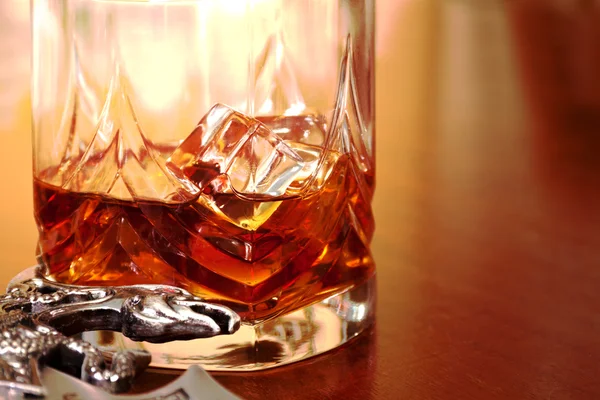 加冰的威士忌 — 图库照片