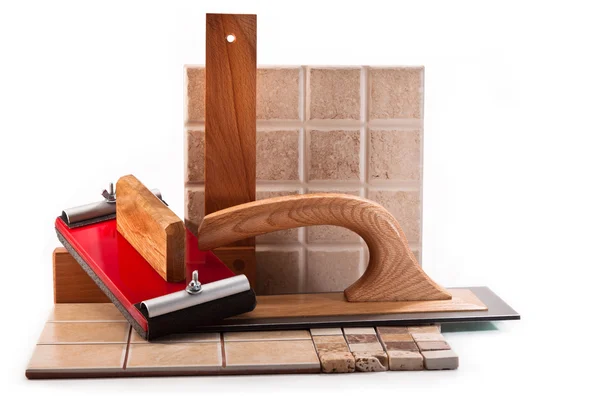 Tiles and tools for the job — Stock Photo, Image