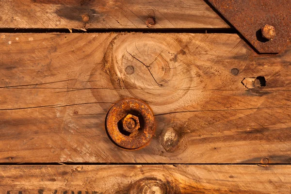 Wooden boards under the influence of atmospheric effects — Stock Photo, Image