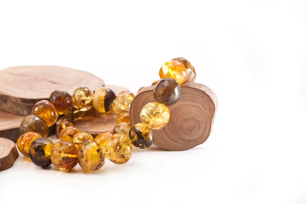 Amber necklace for women — Stock Photo, Image