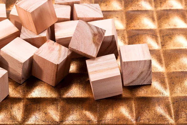 Heap of cubes with texture — Stock Photo, Image