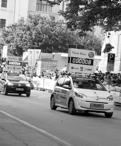 Maratón de Praga 2014 en Blanco y Negro — Foto de Stock