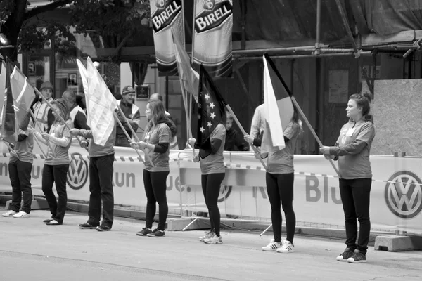Maratona di Praga 2014 in bianco e nero — Foto Stock