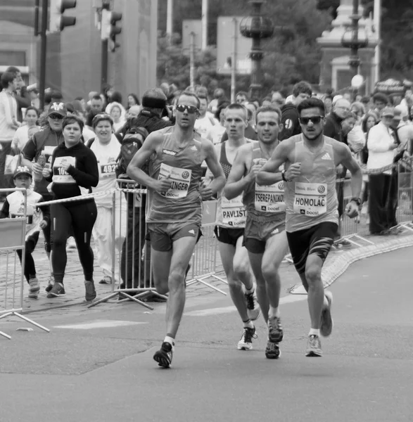 Prague Marathon 2014 in B&W — Stock Photo, Image