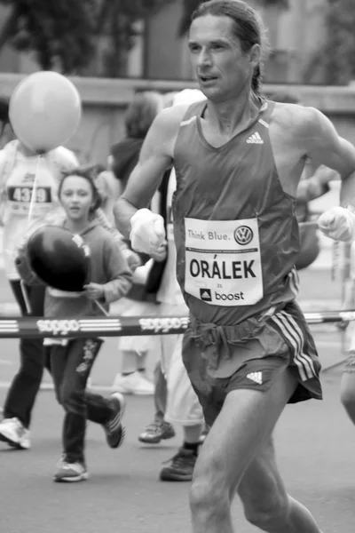 Prague Marathon 2014 in B&W — Stock Photo, Image