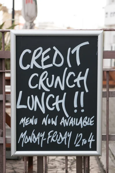 Almoço de crédito crunch — Fotografia de Stock