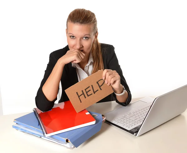 Young Attractive Woman asking for help — Stock Photo, Image