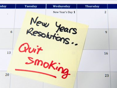 New Years Resolution quit smoking clipart