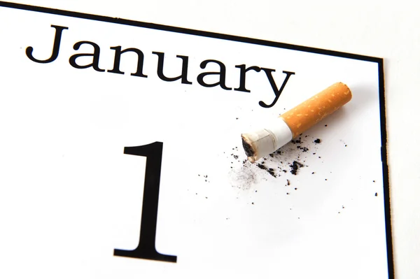 New Years Resolution quit smoking — Stock Photo, Image